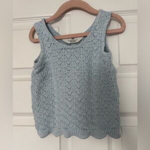✨3/$18✨ H&M Light Blue Knit Kids Tank Top